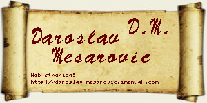 Daroslav Mesarović vizit kartica